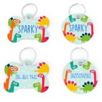 april & june - Dog ID Tag - Dinosaur