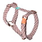 Black Hearts on Pink - Dog Harness or Cat Harness - april & june