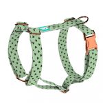 Black Hearts on Matcha - Dog Harness or Cat Harness - april & june
