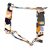 Beige and Blue Camouflage - Dog Harness or Cat Harness - april & june