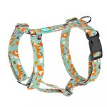 Róka mintás, zöld - Kutyahám és Macskahám - Cute Little Fox Light - april & june