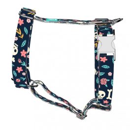  Skull and Bones with Roses - Dog Harness or Cat Harness - april & june
