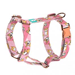   Pembroke Welsh Corgi, pink - Dog Harness or Cat Harness - april & june