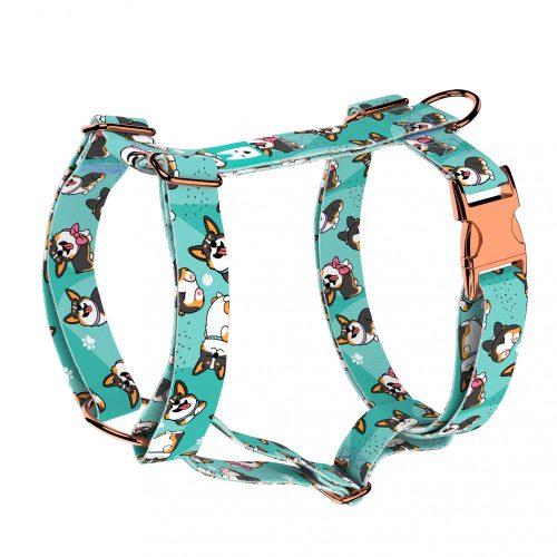 Pembroke Welsh Corgi, tricolor, blue - Dog Harness or Cat Harness - april & june