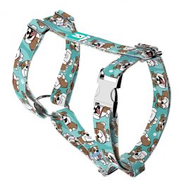   English Bulldog, blue - Dog Harness or Cat Harness - april & june