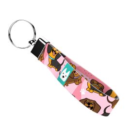   Tacskó, rózsaszín - Kulcstartó -Dachshund, pink - april & june