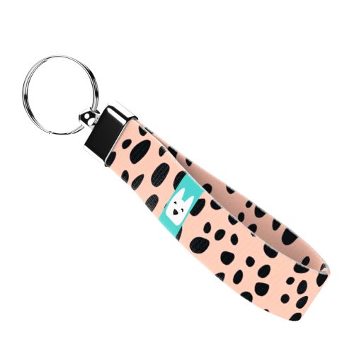 Fekete foltok rózsaszín alapon - Kulcstartó - april & june