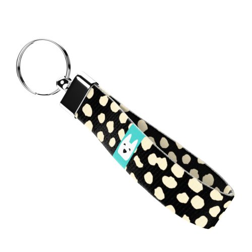 Bézs foltok fekete alapon - Kulcstartó - april & june