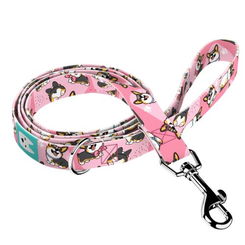 Pembroke Welsh Corgi, tricolor, pink - Leash - april & june