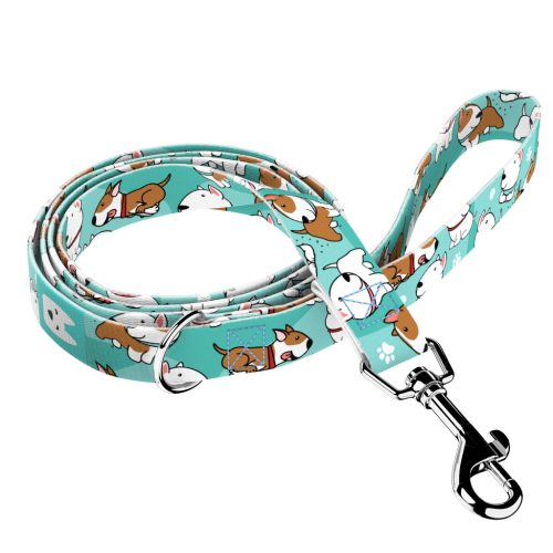 Bullterrier, kék - Kutya Póráz - Bull Terrier, blue - april & june