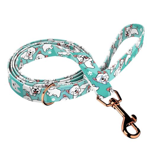 West Highland White Terrier, blue - Leash - april & june