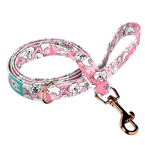 West Highland White Terrier, pink - Leash - april & june