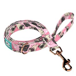 Pug, pink - Leash - april & june
