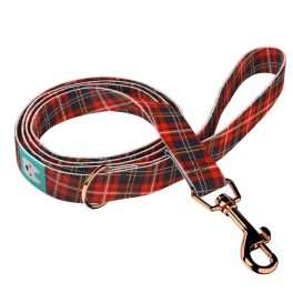   Klasszikus Piros Kockás - Kutya Póráz - Classic Christmas Tartan Red - april & june