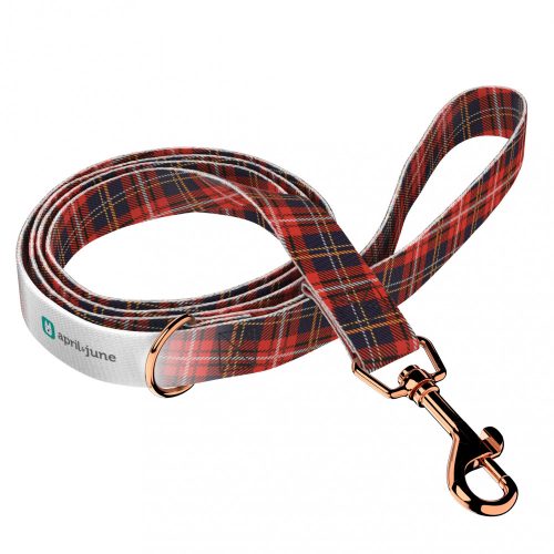 Klasszikus Piros Kockás - Kutya Póráz - Classic Christmas Tartan Red - april & june