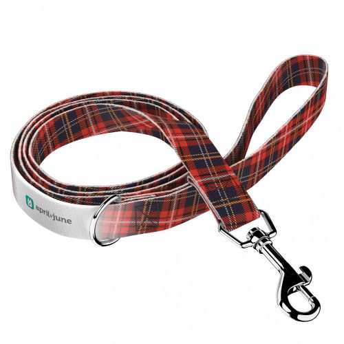 Klasszikus Piros Kockás - Kutya Póráz - Classic Christmas Tartan Red - april & june