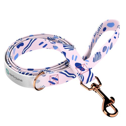 Rózsaszín és kék kavicsok - Kutya Póráz - Pink and blue pebbles - april & june