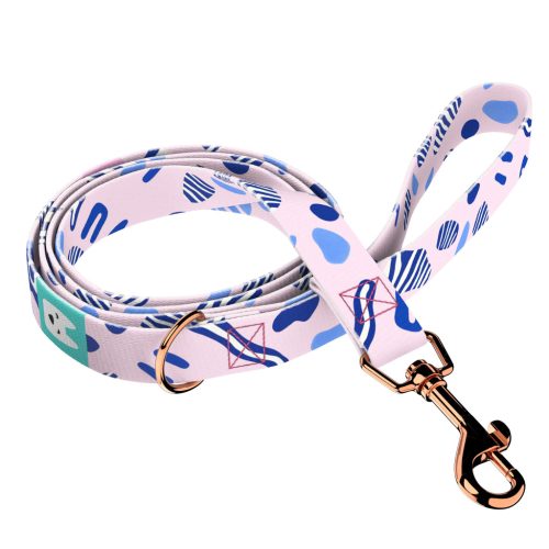 Rózsaszín és kék kavicsok - Kutya Póráz - Pink and blue pebbles - april & june