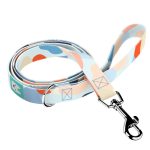 Pasztell kék és barack - Kutya Póráz - Pastel blue and peach - april & june