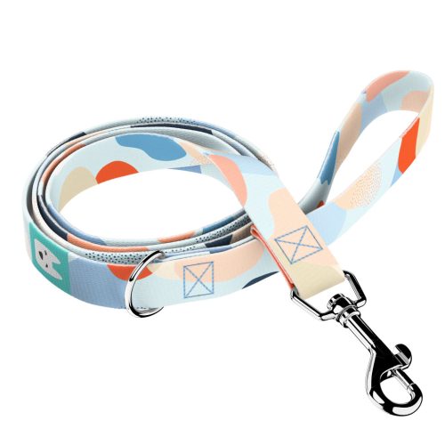 Pasztell kék és barack - Kutya Póráz - Pastel blue and peach - april & june