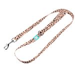 Fekete foltok rózsaszín alapon - Kutya Póráz - Black dots on pink - april & june