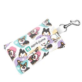   Pembroke Welsh Corgi, tricolor - Poop bag holder - april & june