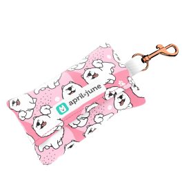 Samoyed, pink - Poop bag holder - april & june