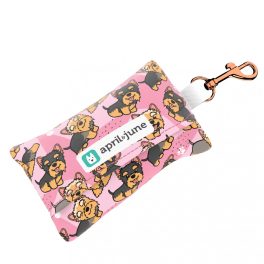 Yorkshire Terrier, pink - Poop bag holder - april & june