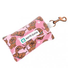 Vizsla, pink - Poop bag holder - april & june