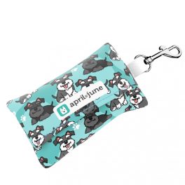 Schnauzer, blue - Poop bag holder - april & june