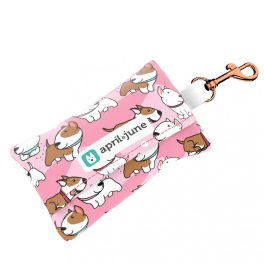 Bull Terrier, pink - Poop bag holder - april & june