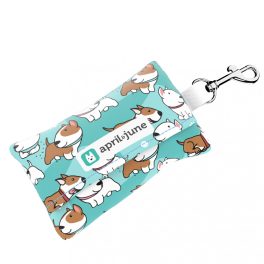 Bull Terrier, blue - Poop bag holder - april & june