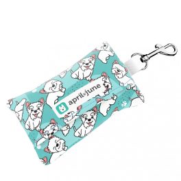   West Highland White Terrier, blue - Poop bag holder - april & june