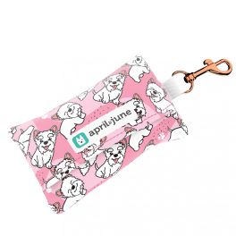   West Highland White Terrier, pink - Poop bag holder - april & june