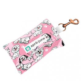 Dalmatian, pink - Poop bag holder - april & june