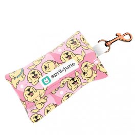 Golden Retriever, pink - Poop bag holder - april & june
