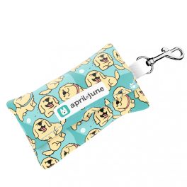 Golden Retriever, blue - Poop bag holder - april & june