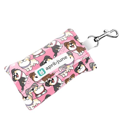 Ausztrál juhász, rózsaszín - Kutyakaki zacskó tartó - pink - april & june