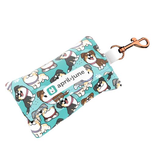 Ausztrál juhász, kék - Kutyakaki zacskó tartó - blue - april & june