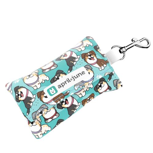 Ausztrál juhász, kék - Kutyakaki zacskó tartó - blue - april & june