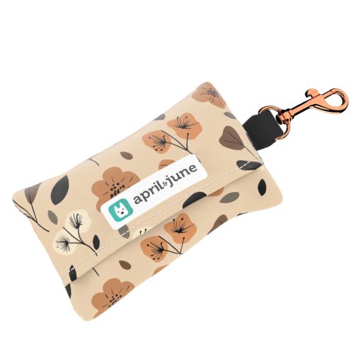 Pasztell virágok - Kutyakaki zacskó tartó - april & june