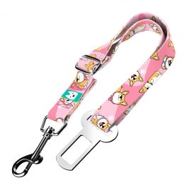 Pembroke Welsh Corgi, pink - Seat belt - april & june