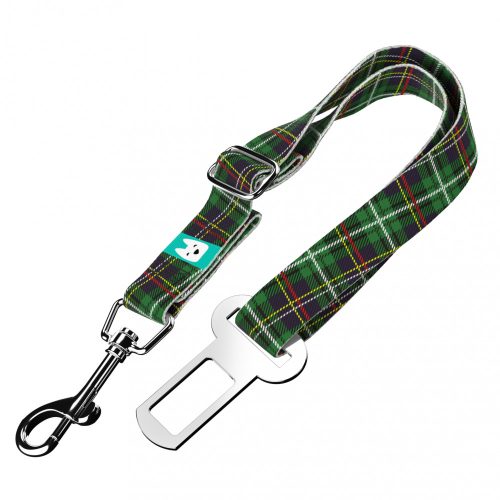 Klasszikus Zöld Kockás - Kutya biztonsági öv - Classic Christmas Tartan Green - april & june