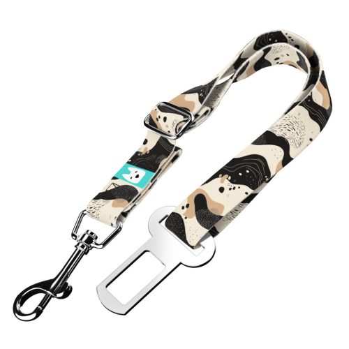 Bézs és fekete - Kutya biztonsági öv - april & june