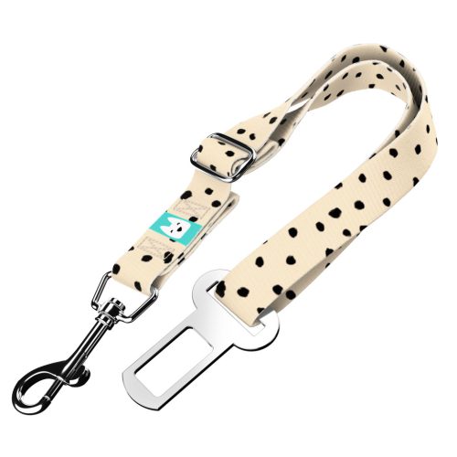 Fekete foltok bézs alapon - Kutya biztonsági öv - april & june