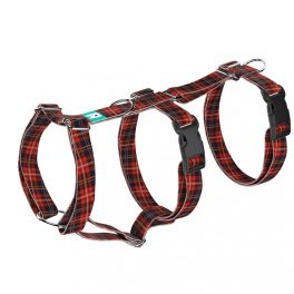   Klasszikus Piros Kockás - Biztonsági Kutyahám és Macskahám - Classic Christmas Tartan Red - april & june