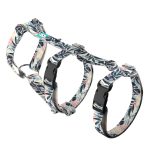 Kék és rózsaszín trópusi levelek - Biztonsági Kutyahám és Macskahám - Blue and Pink Tropical Leaves - april & june