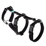 Szivecskés, fekete - Biztonsági Kutyahám és Macskahám - Black Hearts on Black - april & june