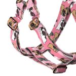French Bulldog, pink - Step-in harness - april & june