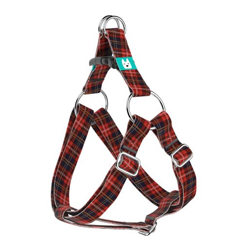 Klasszikus Piros Kockás - Belelépős Kutyahám - Classic Christmas Tartan Red - april & june